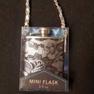 3 oz Cute Lacy-look Metal  Flask